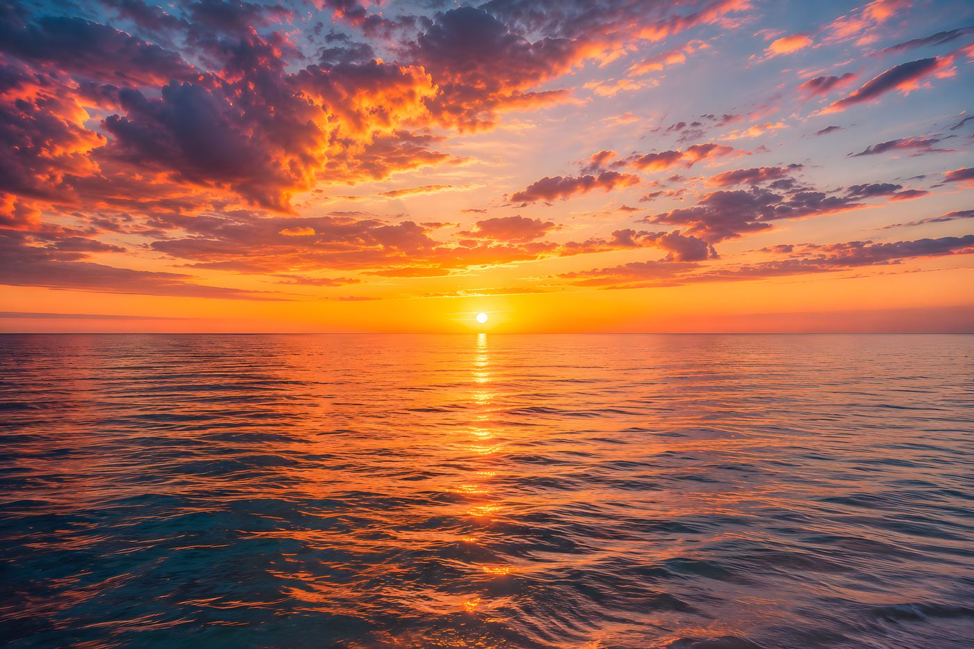 Obraz na plátno – Nekonečný západ slunce nad oceánem