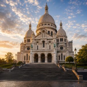Obraz na plátno – Bazilika Sacré-Cœur při východu slunce