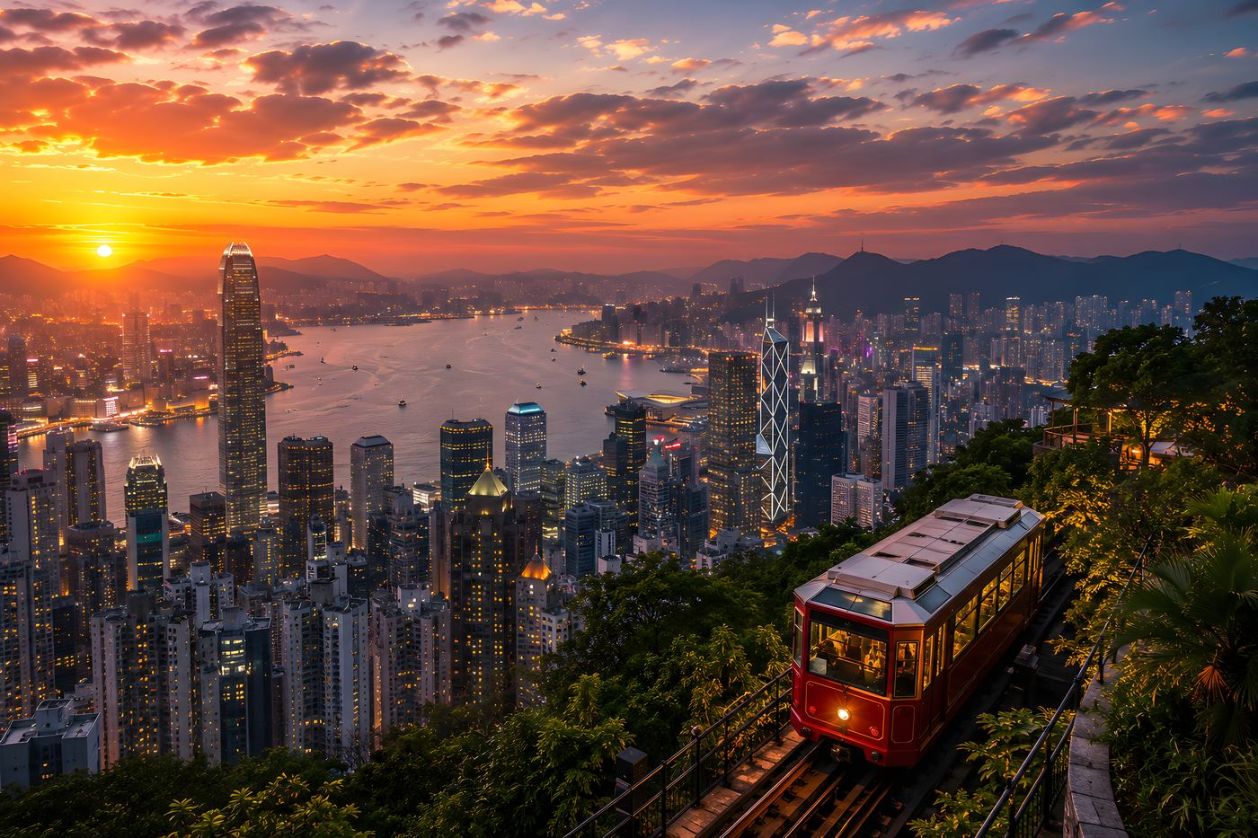 Obraz na plátno – Hongkong z Victoria Peak