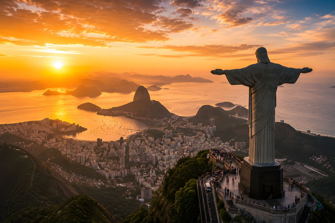 Obraz na plátno – Rio de Janeiro z pohledu Krista