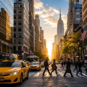 Obraz na plátno – Sluneční svit na 5th Avenue
