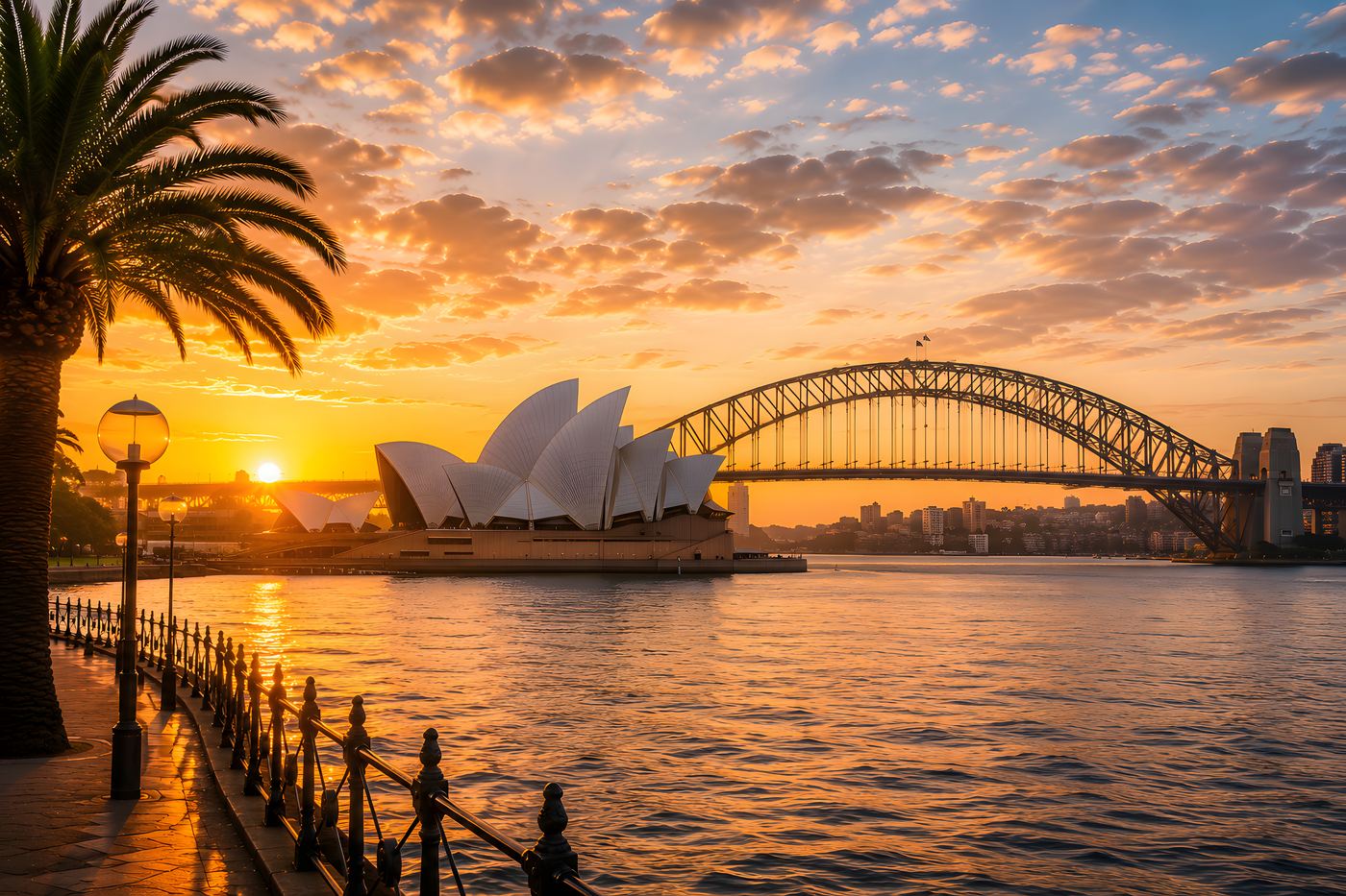 Obraz na plátno – Sydney Opera House a Harbour Bridge