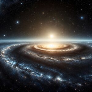 Obraz na plátno – Zrození světla nad galaxií