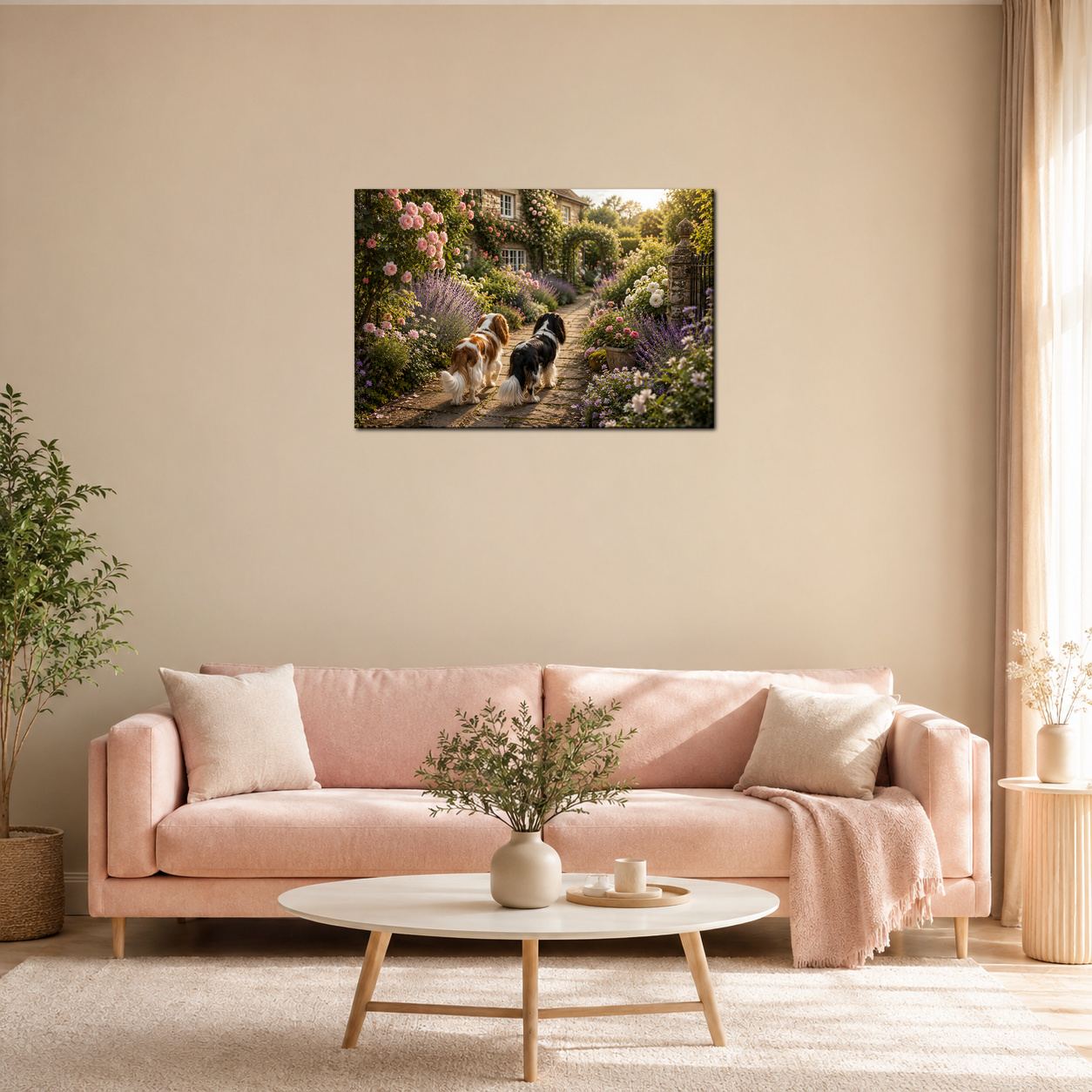 Obraz na plátno – Dva kavalíři v romantické zahradě - Obrázek 16